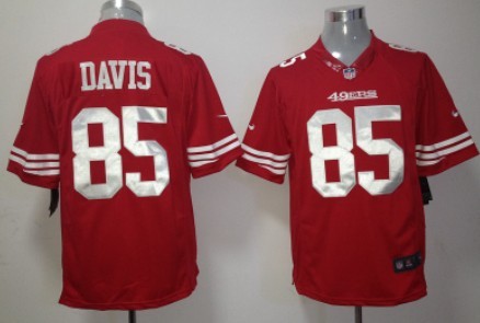 Nike San Francisco 49ers #85 Vernon Davis Red Limited Jersey