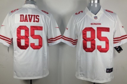 Nike San Francisco 49ers #85 Vernon Davis White Limited Jersey