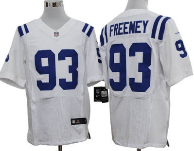 Nike Indianapolis Colts #93 Dwight Freeney White Elite Jersey