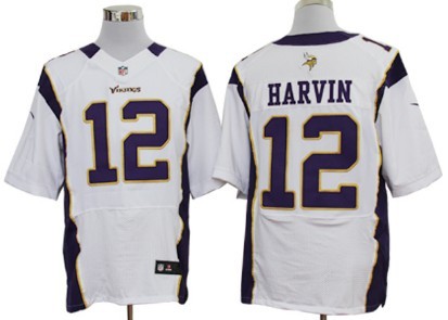 Nike Minnesota Vikings #12 Percy Harvin White Elite Jersey