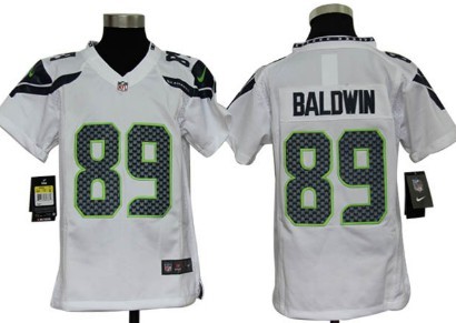 Nike Seattle Seahawks #89 Doug Baldwin White Game Kids Jersey