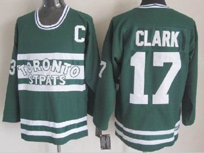 Toronto Maple Leafs #17 Wendel Clark Green Throwback CCM Jersey