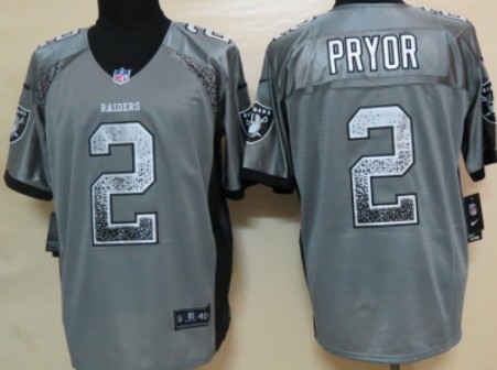 Nike Oakland Raiders #2 Terrelle Pryor 2013 Drift Fashion Gray Elite Jersey