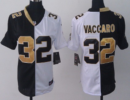 Nike New Orleans Saints #32 Kenny Vaccaro Black/White Two Tone Womens Jersey