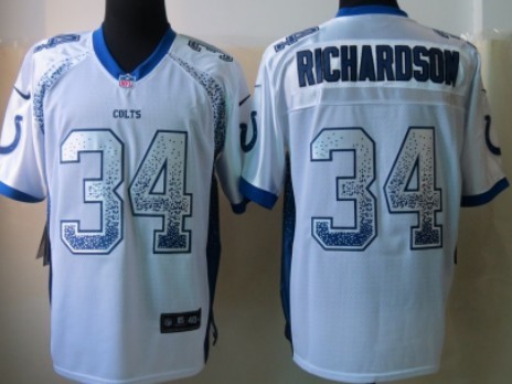 Nike Indianapolis Colts #34 Trent Richardson 2013 Drift Fashion White Elite Jersey