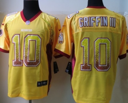 Nike Washington Redskins #10 Robert Griffin III 2013 Drift Fashion Gold Elite Jersey