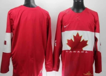 2014 Olympics Canada Blank Red Jersey