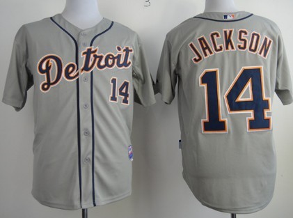Detroit Tigers #14 Austin Jackson Gray Jersey