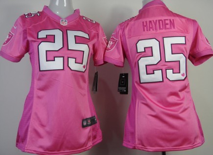 Nike Oakland Raiders #25 D.J. Hayden Pink Love Womens Jersey