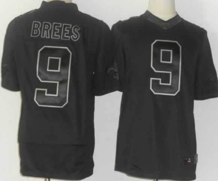 Nike New Orleans Saints #9 Drew Brees Drenched Limited Black Jersey