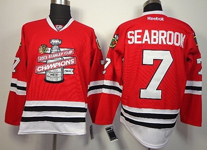 Chicago Blackhawks #7 Brent Seabrook 2013 Champions Commemorate Red Jersey