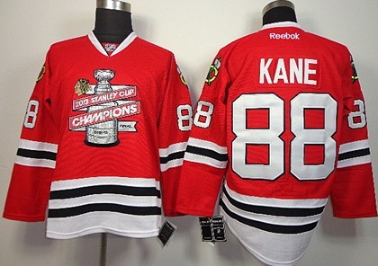 Chicago Blackhawks #88 Patrick Kane 2013 Champions Commemorate Red Jersey