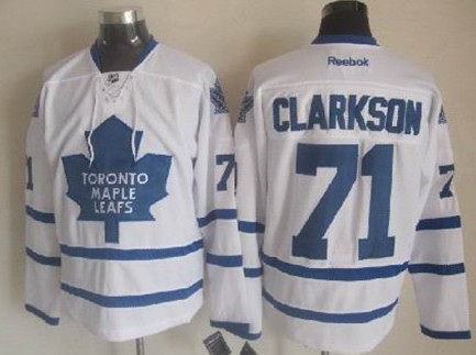 Toronto Maple Leafs #71 David Clarkson White Jersey