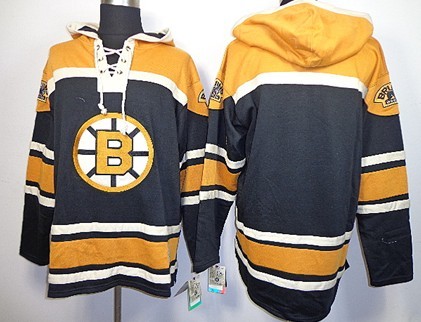 Old Time Hockey Boston Bruins Blank Black Hoodie