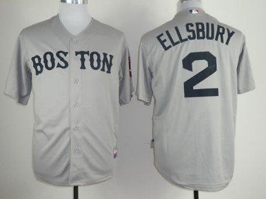 Boston Red Sox #2 Jacoby Ellsbury Gray Jersey