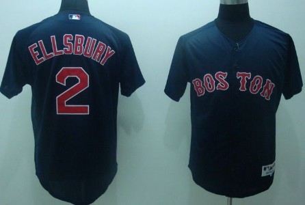 Boston Red Sox #2 Jacoby Ellsbury Navy Blue Jersey