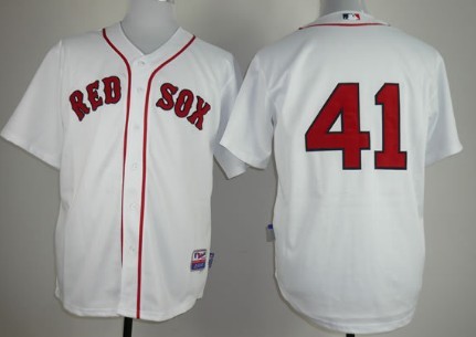 Boston Red Sox #41 John Lackey White Jersey