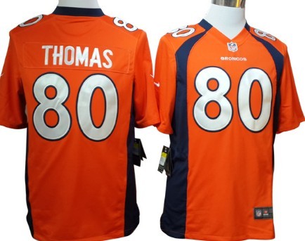 Nike Denver Broncos #80 Julius Thomas Orange Game Jersey