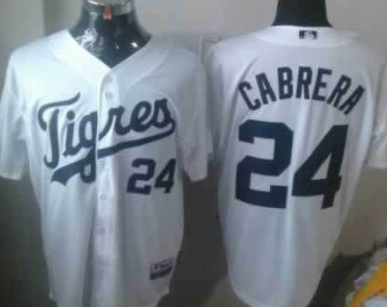 Detroit Tigers #24 Miguel Cabrera 2013 White Jersey