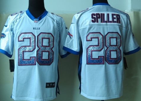 Nike Buffalo Bills #28 C.J. Spiller 2013 Drift Fashion White Elite Jersey