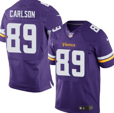 Nike Minnesota Vikings #89 John Carlson 2013 Purple Elite Jersey