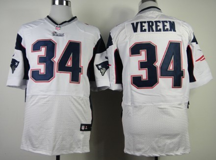 Nike New England Patriots #34 Shane Vereen White Elite Jersey