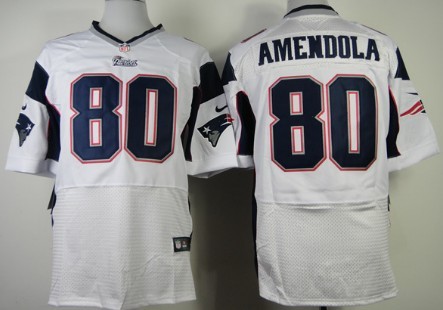 Nike New England Patriots #80 Danny Amendola White Elite Jersey