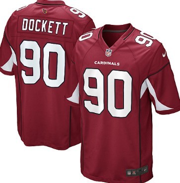 Nike Arizona Cardinals #90 Darnell Dockett Red Game Jersey