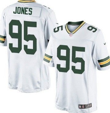 Nike Green Bay Packers #95 Datone Jones White Limited Jersey