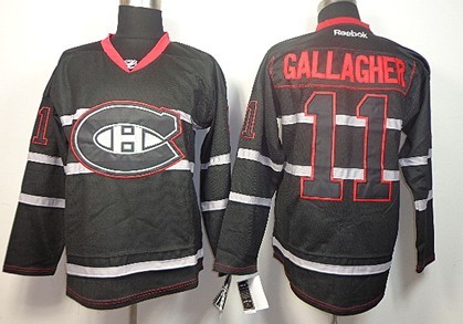 Montreal Canadiens #11 Brendan Gallagher Black Ice Jersey
