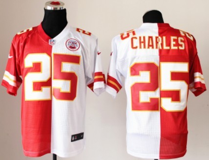 Nike Kansas City Chiefs #25 Jamaal Charles Red/White Two Tone Elite Jersey