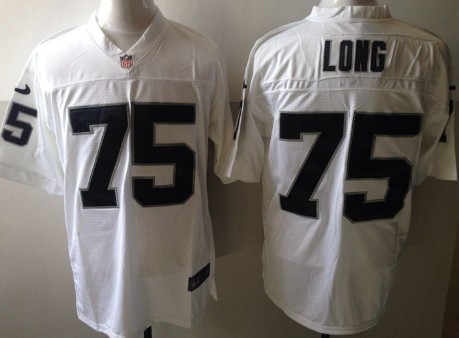 Nike Oakland Raiders #75 Howie Long White Elite Jersey