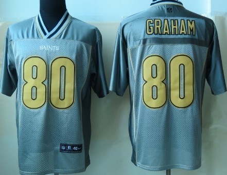 Nike New Orleans Saints #80 Jimmy Graham 2013 Gray Vapor Elite Jersey