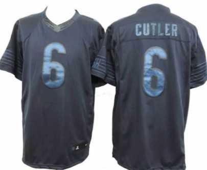 Nike Chicago Bears #6 Jay Cutler Drenched Limited Blue Jersey