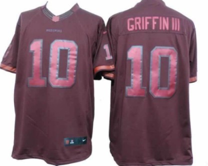Nike Washington Redskins #10 Robert Griffin III Drenched Limited Red Jersey