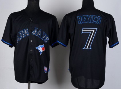 Toronto Blue Jays #7 Jose Reyes 2012 Black Fashion Jersey