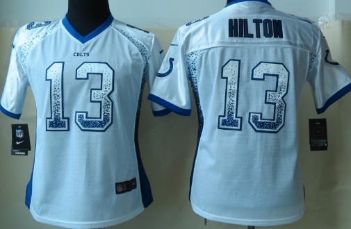 Nike Indianapolis Colts #13 T.Y. Hilton 2013 Drift Fashion White Womens Jersey