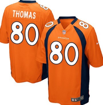 Nike Denver Broncos #80 Julius Thomas Orange Game Jersey