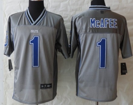 Nike Indianapolis Colts #1 Pat McAfee 2013 Gray Vapor Elite Jersey