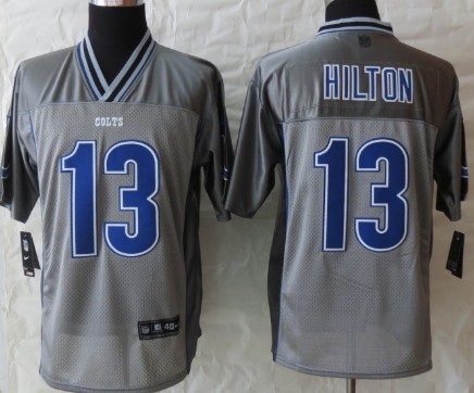Nike Indianapolis Colts #13 T.Y. Hilton 2013 Gray Vapor Elite Jersey