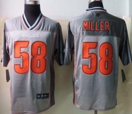 Nike Denver Broncos #58 Von Miller 2013 Gray Vapor Elite Jersey