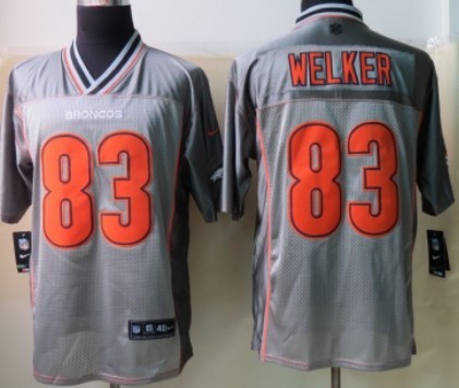 Nike Denver Broncos #83 Wes Welker 2013 Gray Vapor Elite Jersey