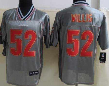 Nike San Francisco 49ers #52 Patrick Willis 2013 Gray Vapor Elite Jersey