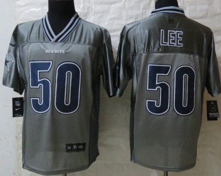Nike Dallas Cowboys #50 Sean Lee 2013 Gray Vapor Elite Jersey