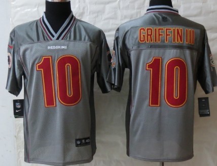 Nike Washington Redskins #10 Robert Griffin III 2013 Gray Vapor Elite Jersey