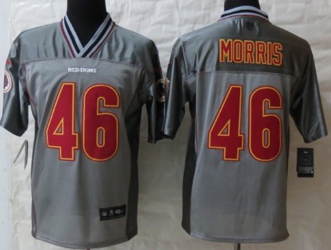 Nike Washington Redskins #46 Alfred Morris 2013 Gray Vapor Elite Jersey