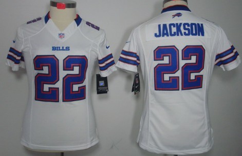 Nike Buffalo Bills #22 Fred Jackson White Limited Womens Jersey