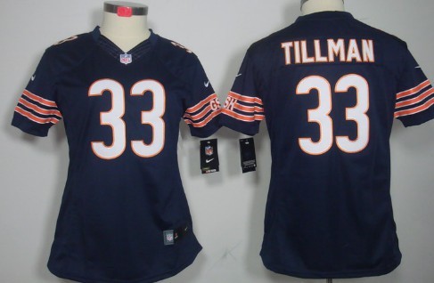Nike Chicago Bears #33 Charles Tillman Blue Limited Womens Jersey