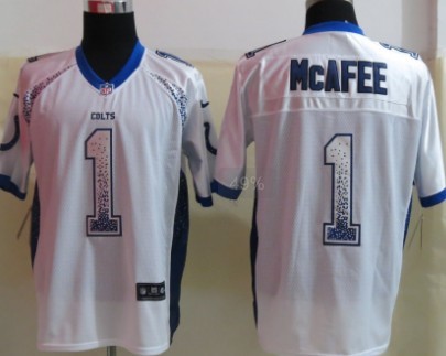 Nike Indianapolis Colts #1 Pat McAfee 2013 Drift Fashion White Elite Jersey