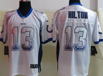 Nike Indianapolis Colts #13 T.Y. Hilton 2013 Drift Fashion White Elite Jersey